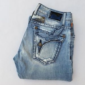 Men ROBIN'S JEAN sz 31 Straight Studded Jeans